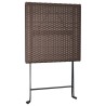 3-tlg. Bistro-Set Klappbar Braun Poly Rattan