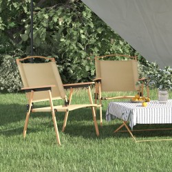 Campingstühle 2 Stk. Beige...