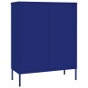 Schubladenschrank Marineblau 80x35x101,5 cm Stahl