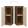 Wandschrank Honigbraun 30x30x80 cm Massivholz Kiefer