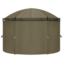 Pavillon mit Vorhängen 520x349x255 cm Taupe 180 g/m²