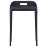 Stapelbare Hocker 4 Stk. Schwarz Kunststoff