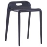 Stapelbare Hocker 4 Stk. Schwarz Kunststoff