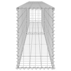 Gabionenwand mit Abdeckung Verzinkter Stahl 300x30x50 cm