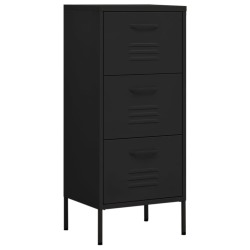 Lagerschrank Schwarz 42,5x35x101,5 cm Stahl