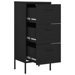 Lagerschrank Schwarz 42,5x35x101,5 cm Stahl