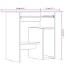 Schreibtisch Grau Sonoma 80x45x74 cm Holzwerkstoff