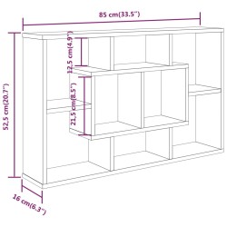 Wandregal Betongrau 85x16x52,5 cm Holzwerkstoff