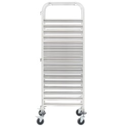 Tablettwagen für 16 Tabletts 38x55x163 cm Edelstahl