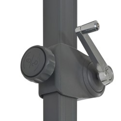 Ampelschirm mit Aluminium-Mast 300 cm Schwarz