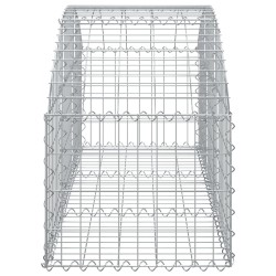 Gabione mit Hochbogen 150x50x40/60 cm Verzinktes Eisen