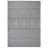 Outdoor-Teppich Flachgewebe 120x170 cm Blau Gestreift