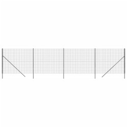 Maschendrahtzaun Anthrazit 1,8x10 m Verzinkter Stahl