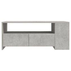 Couchtisch Betongrau 102x55x42 cm Holzwerkstoff