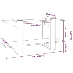 Bücherregal Sonoma-Eiche 100x30x51 cm Holzwerkstoff