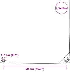 Abdeckplane 650 g/m² 1,5 x 20 m Grün