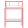 Nachttische 2 Stk. Rosa Transparent Metall und Glas