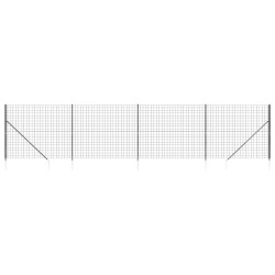 Maschendrahtzaun mit Bodenhülsen Anthrazit 1,6x10 m