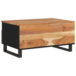 Couchtisch 80x54x40 cm Massivholz Akazie & Holzwerkstoff