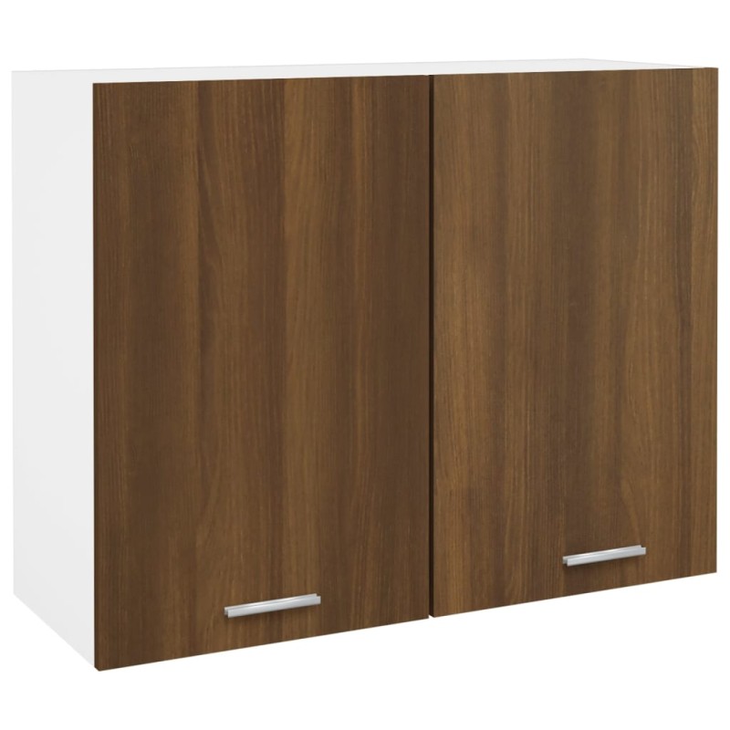 Hängeschrank Braun Eichen-Optik 80x31x60 cm Holzwerkstoff