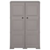 Kunststoffschrank 79x43x125 cm Holzdesign Grau