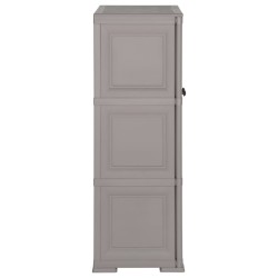 Kunststoffschrank 79x43x125 cm Holzdesign Grau