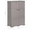 Kunststoffschrank 79x43x125 cm Holzdesign Grau