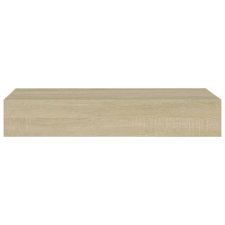 Wandregale mit Schubladen 2 Stk. Eichen-Optik 60x23,5x10 cm MDF