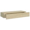 Wandregale mit Schubladen 2 Stk. Eichen-Optik 60x23,5x10 cm MDF