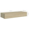 Wandregale mit Schubladen 2 Stk. Eichen-Optik 60x23,5x10 cm MDF