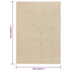 Teppich Kurzflor 120x170 cm Beige