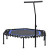 Fitness Trampolin mit Griff Sicherheitspolster Sechseck 122 cm