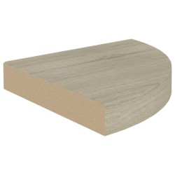 Eck-Schweberegale 4 Stk. Eichen-Optik 25x25x3,8 cm MDF