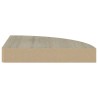 Eck-Schweberegale 4 Stk. Eichen-Optik 25x25x3,8 cm MDF