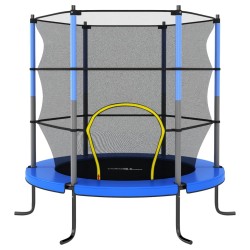 Trampolin mit Sicherheitsnetz Rund 140x160 cm Blau