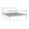 Bett Grau Metall 180x200 cm