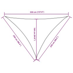 Sonnensegel Oxford-Gewebe Dreieckig 2,5x2,5x3,5 m Weiß