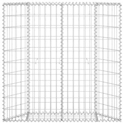 Gabionen-Hochbeet Trapezform Verzinkter Stahl 100x20x100 cm