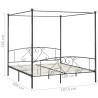 Himmelbett-Gestell Grau Metall 180 x 200 cm