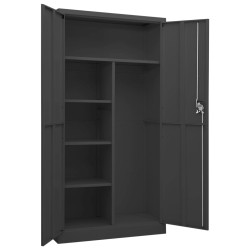 Schließfachschrank Anthrazit 90x40x180 cm Stahl