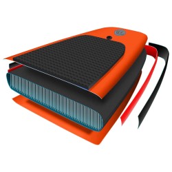 SUP-Board-Set Aufblasbar 305x76x15 cm Orange