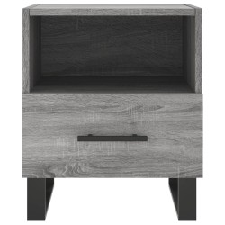 Nachttische 2 Stk. Grau Sonoma 40x35x47,5 cm Holzwerkstoff