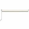 Markise Manuell Einziehbar mit LED 600x350 cm Creme