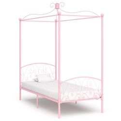 Himmelbett-Gestell Rosa...