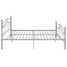 Bett Grau Metall 200x200 cm