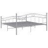 Bett Grau Metall 200x200 cm