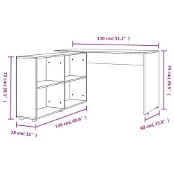 Eckschreibtisch Schwarz Holzwerkstoff