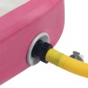 Aufblasbare Gymnastikmatte mit Pumpe 600x100x15 cm PVC Rosa