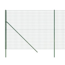 Maschendrahtzaun Grün 2,2x25 m Verzinkter Stahl