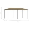 Pavillon 2,98x5,3x2,59 m Taupe 160 g/m²